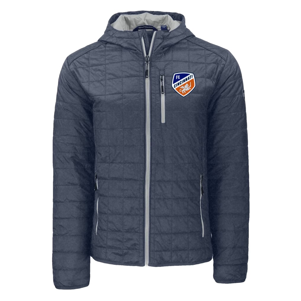  FC Cincinnati Cutter & Buck Rainier Primaloft Eco Full-Zip Hooded Jacket - Anthracite
